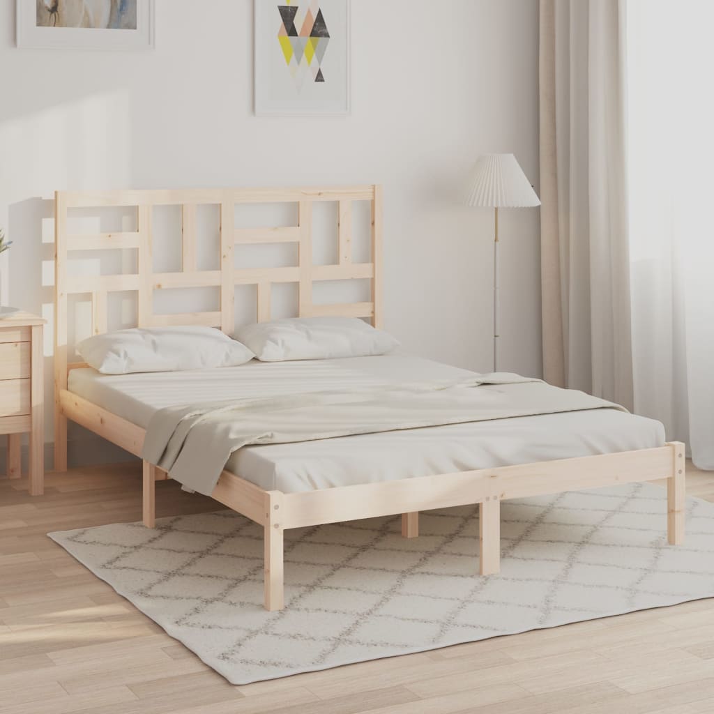 vidaXL Bed Frame Solid Wood 75x190 cm