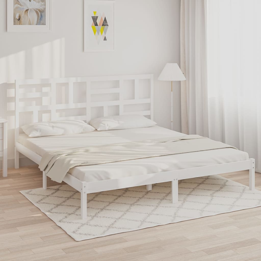 vidaXL Bed Frame Solid Wood 75x190 cm