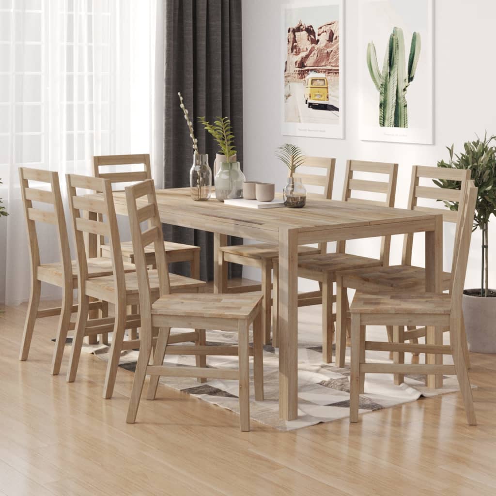 vidaXL Eetkamerstoelen 2 st massief acaciahout