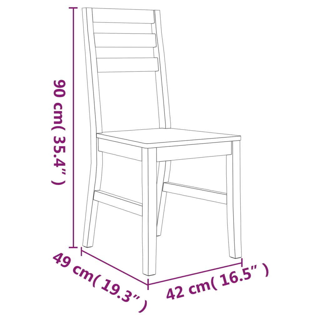 vidaXL 5-piece Dining Set Solid Acacia Wood
