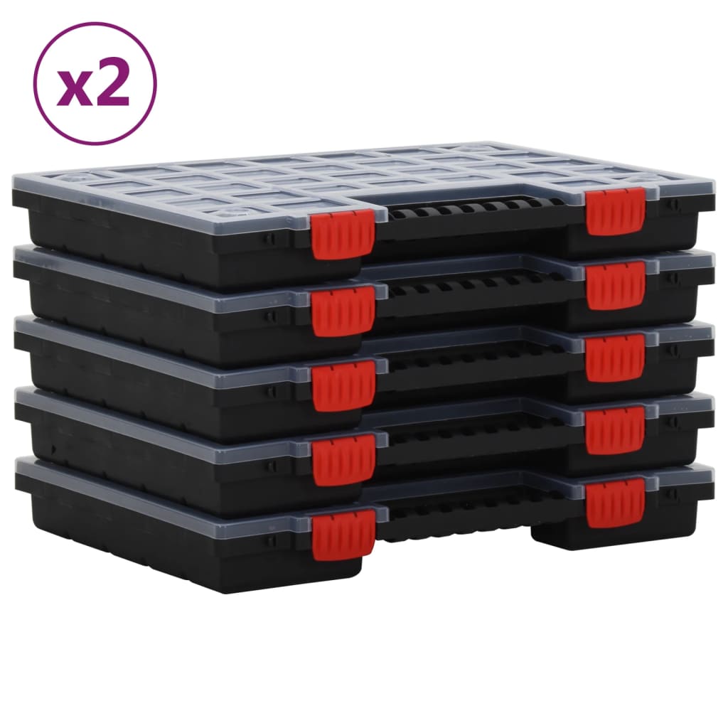 vidaXL Assortimentsdozen 5 st 34,5x25x5 cm polypropeen