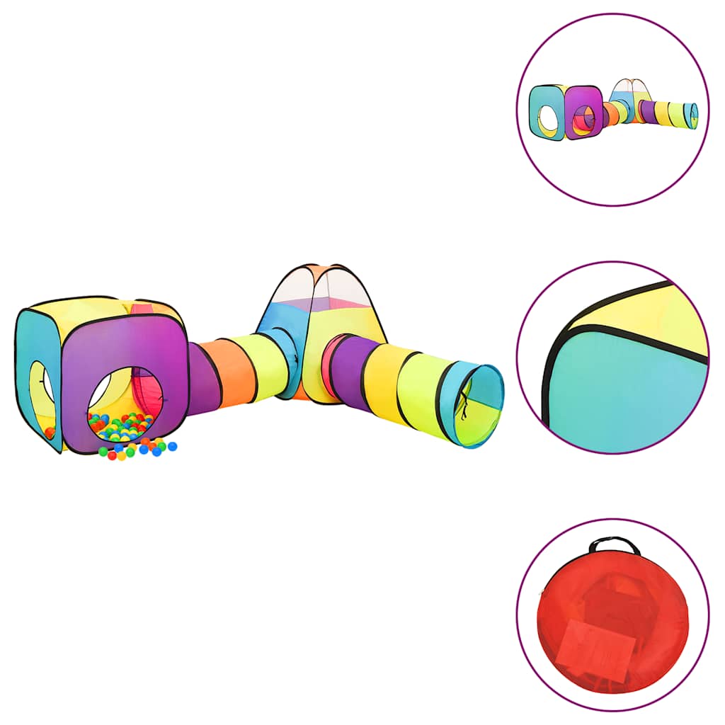 vidaXL Tente pour enfants avec 250 balles 190x264x90 cm meerkleurig