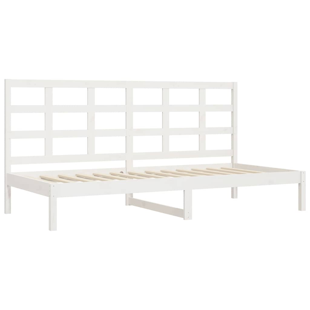 vidaXL Day Bed Frame 80x200 cm Solid Pine Wood White
