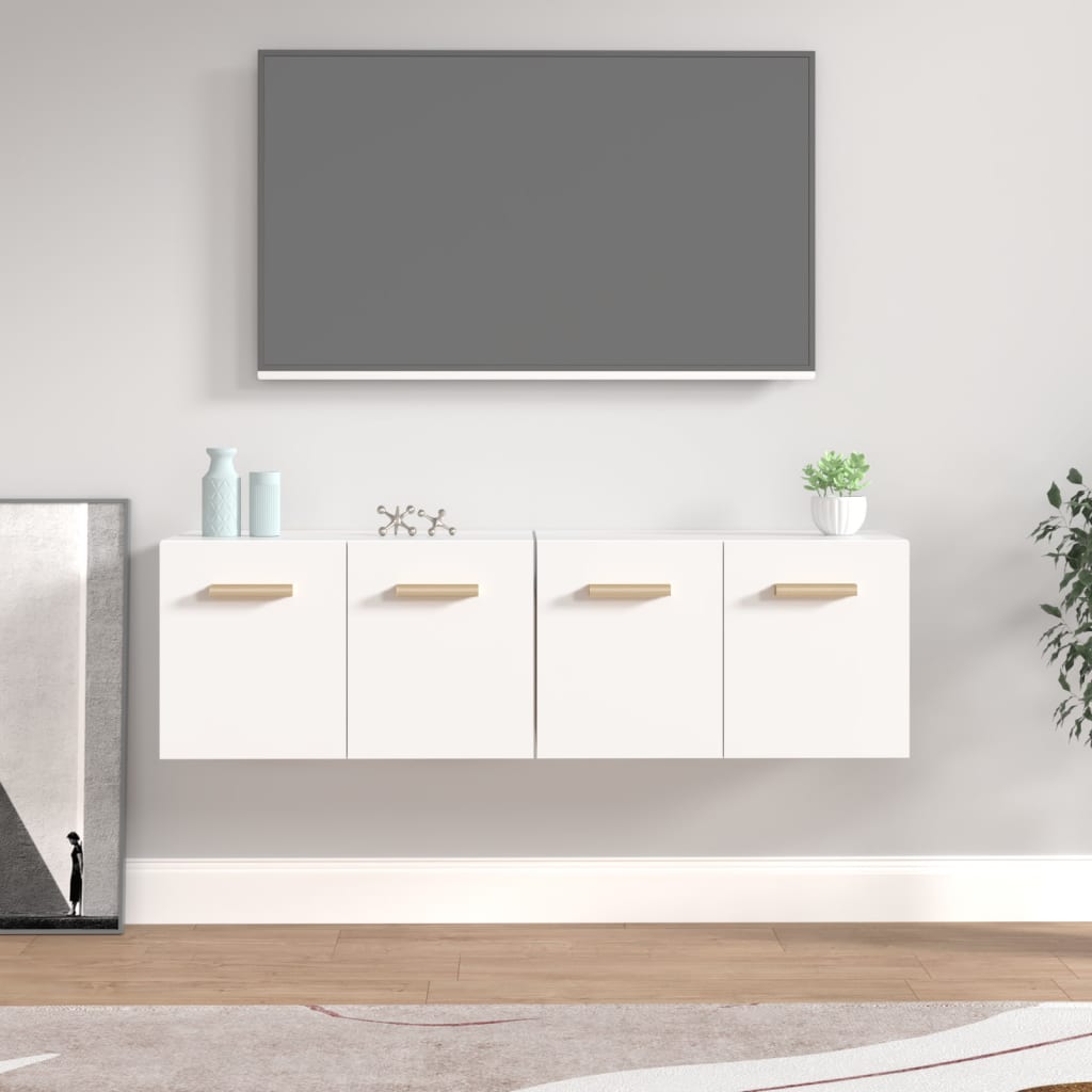 vidaXL Wandkasten 2 st 60x36,5x35 cm bewerkt hout gerookt eikenkleurig