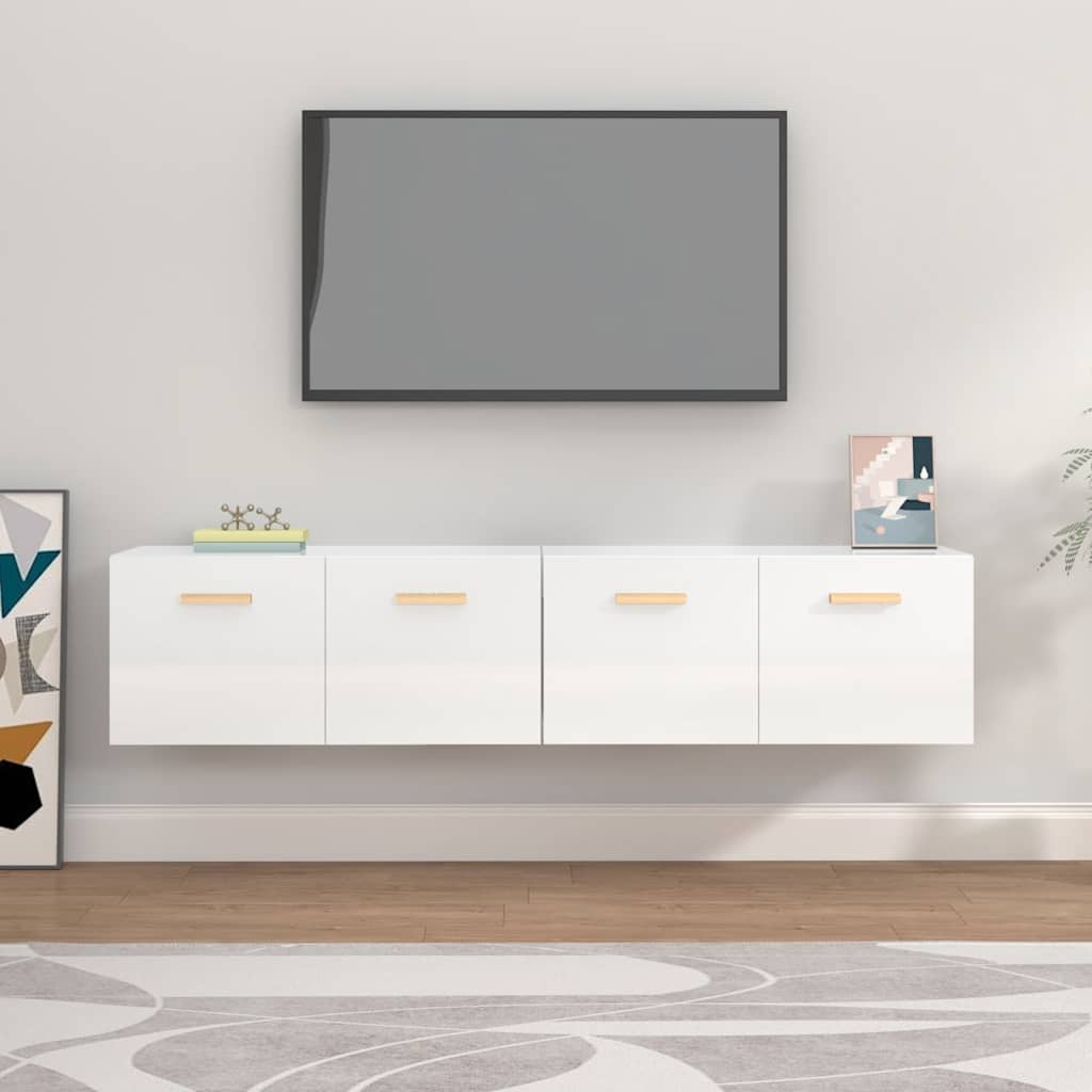 vidaXL Wandkasten 2 st 60x36,5x35 cm bewerkt hout gerookt eikenkleurig