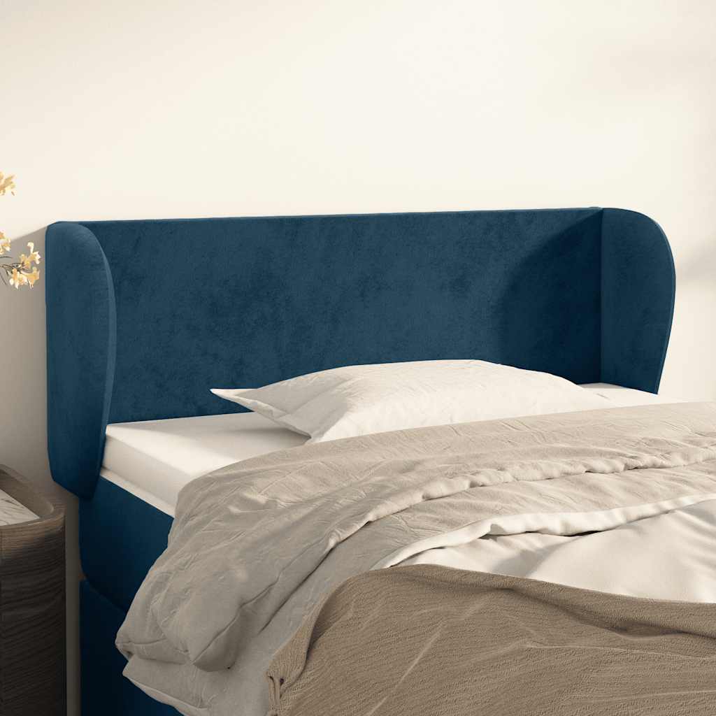 vidaXL Hoofdbord met randen 83x23x78/88 cm fluweel lichtgrijs