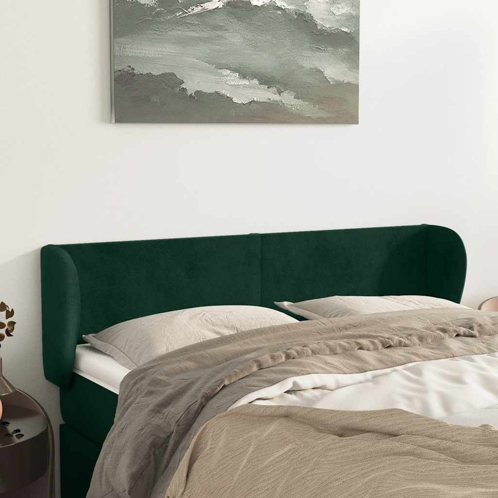 vidaXL Hoofdbord met randen 83x23x78/88 cm fluweel lichtgrijs