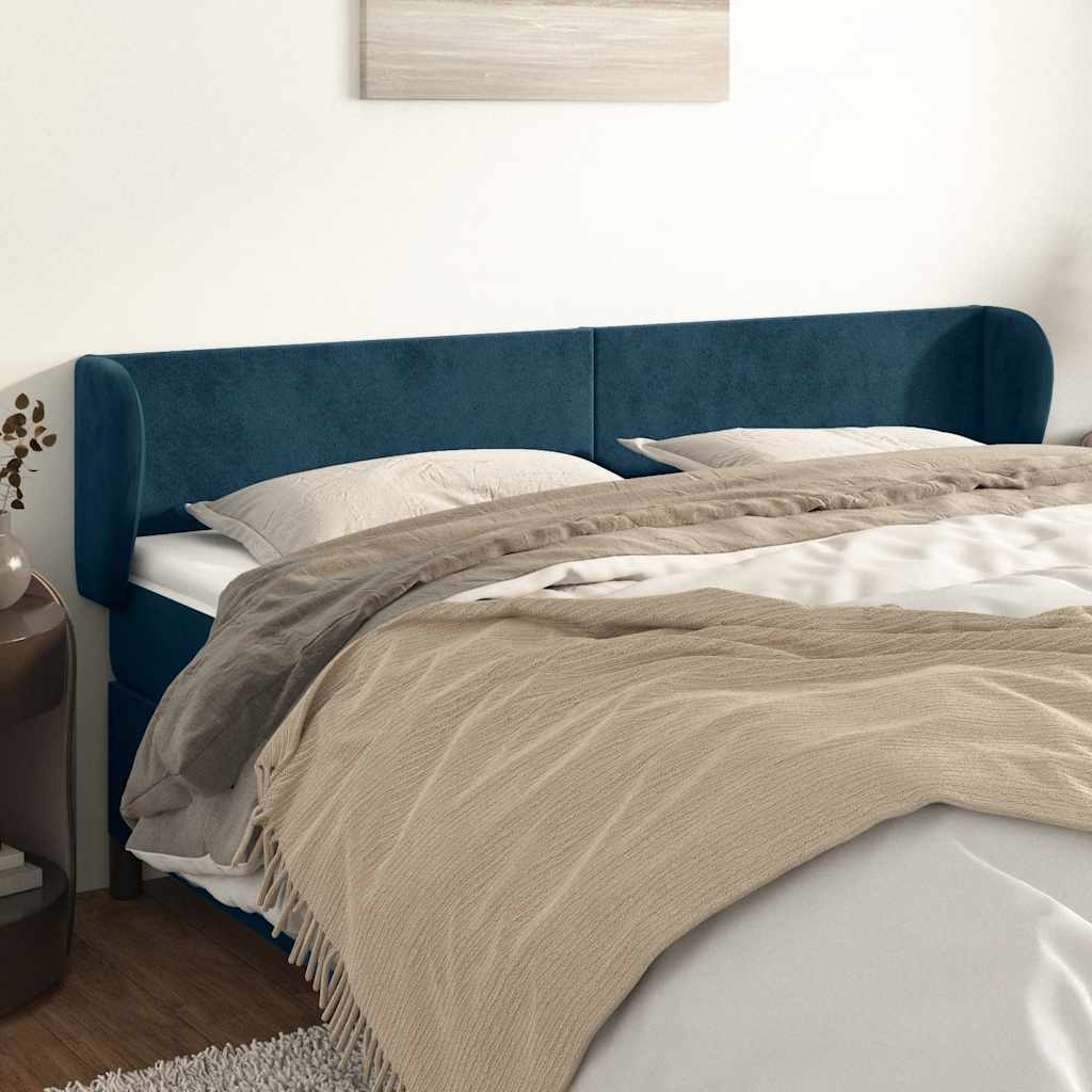 vidaXL Hoofdbord met randen 83x23x78/88 cm fluweel lichtgrijs