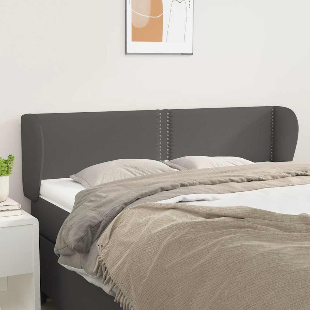 vidaXL Hoofdbord met randen 83x23x78/88 cm kunstleer zwart