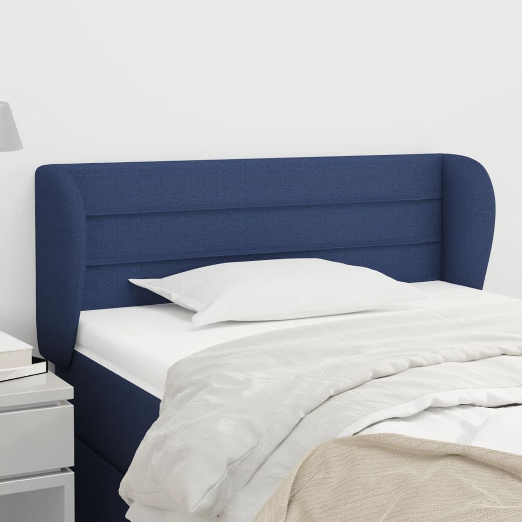 vidaXL Hoofdbord met randen 83x23x78/88 cm stof lichtgrijs