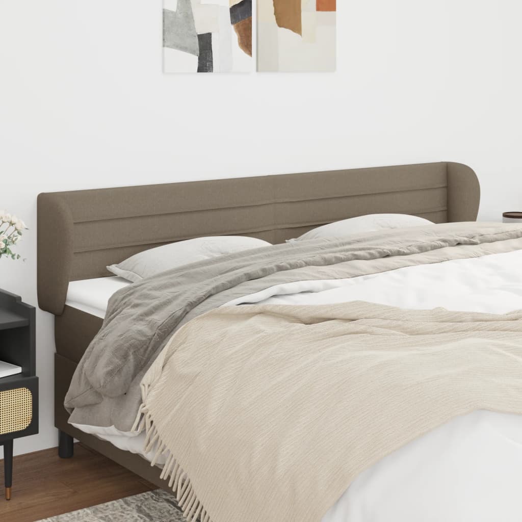 vidaXL Hoofdbord met randen 83x23x78/88 cm stof lichtgrijs