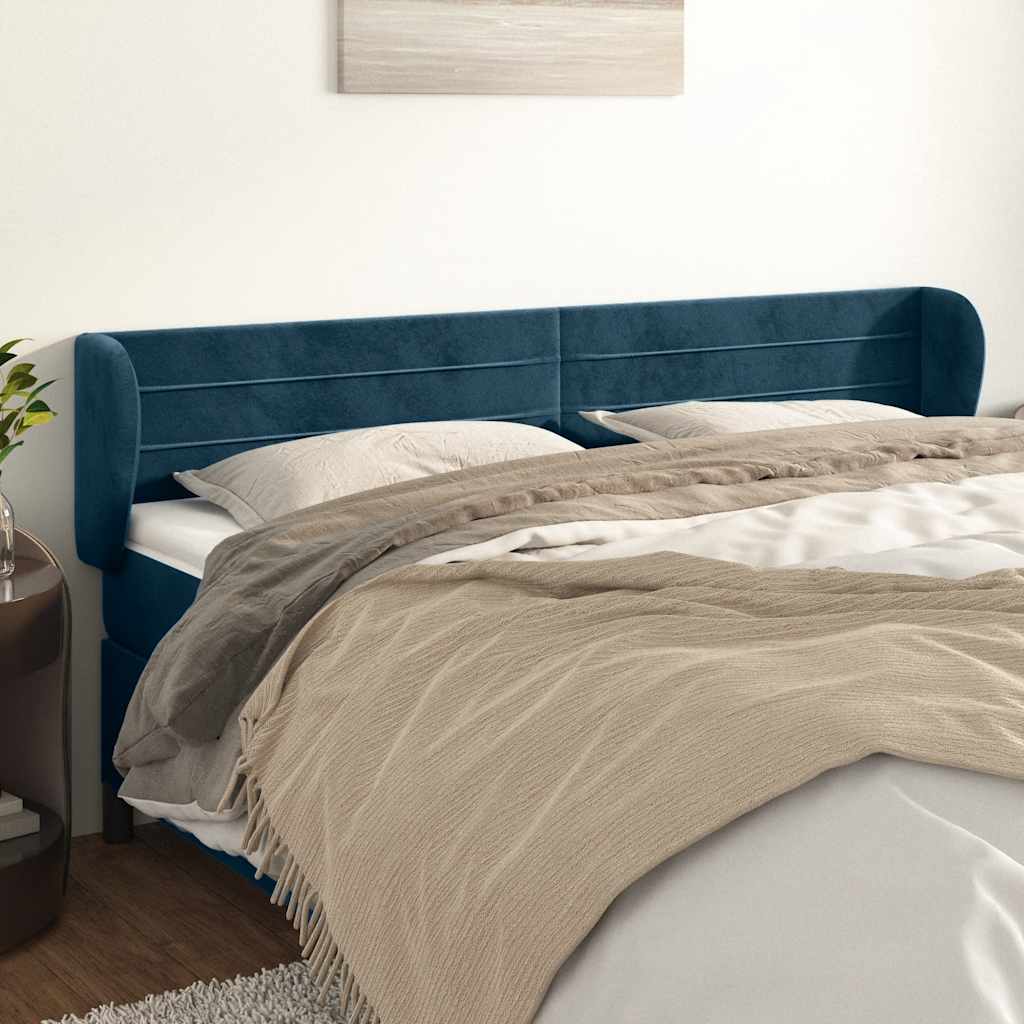 vidaXL Hoofdbord met randen 83x23x78/88 cm fluweel lichtgrijs