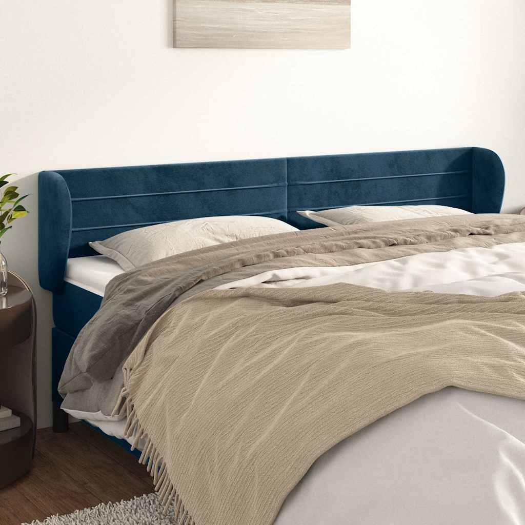 vidaXL Hoofdbord met randen 83x23x78/88 cm fluweel lichtgrijs