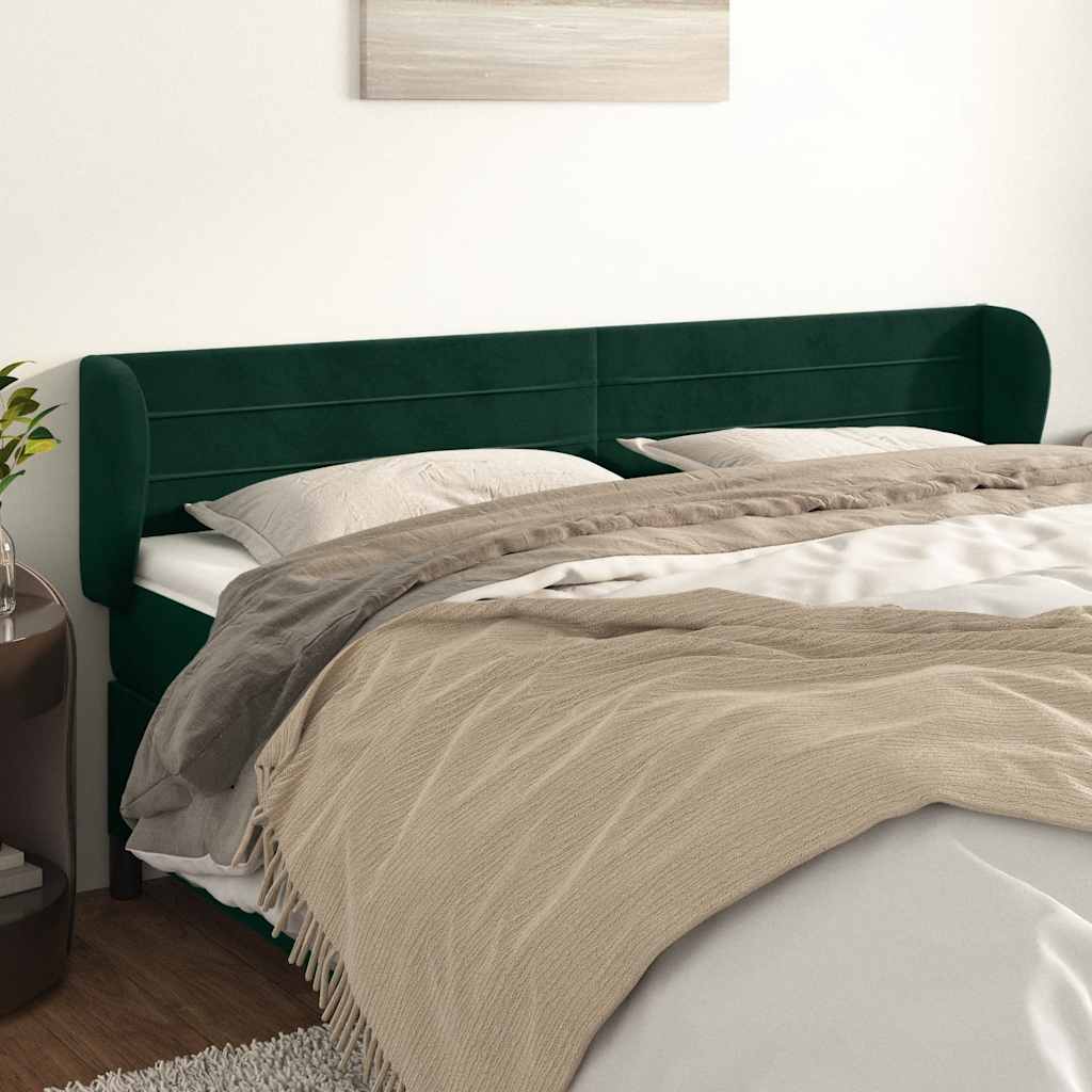 vidaXL Hoofdbord met randen 83x23x78/88 cm fluweel lichtgrijs