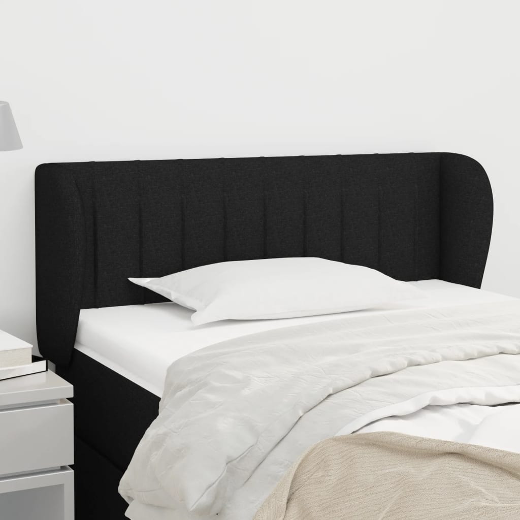 vidaXL Hoofdbord met randen 83x23x78/88 cm stof lichtgrijs