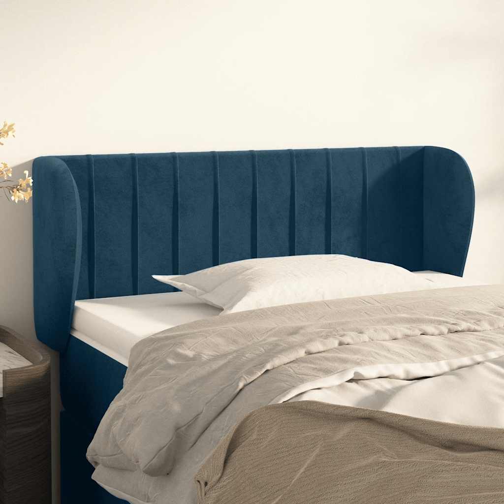 vidaXL Hoofdbord met randen 83x23x78/88 cm fluweel lichtgrijs