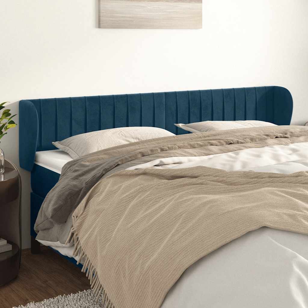 vidaXL Hoofdbord met randen 83x23x78/88 cm fluweel lichtgrijs
