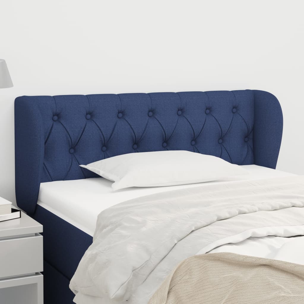 vidaXL Hoofdbord met randen 83x23x78/88 cm stof lichtgrijs