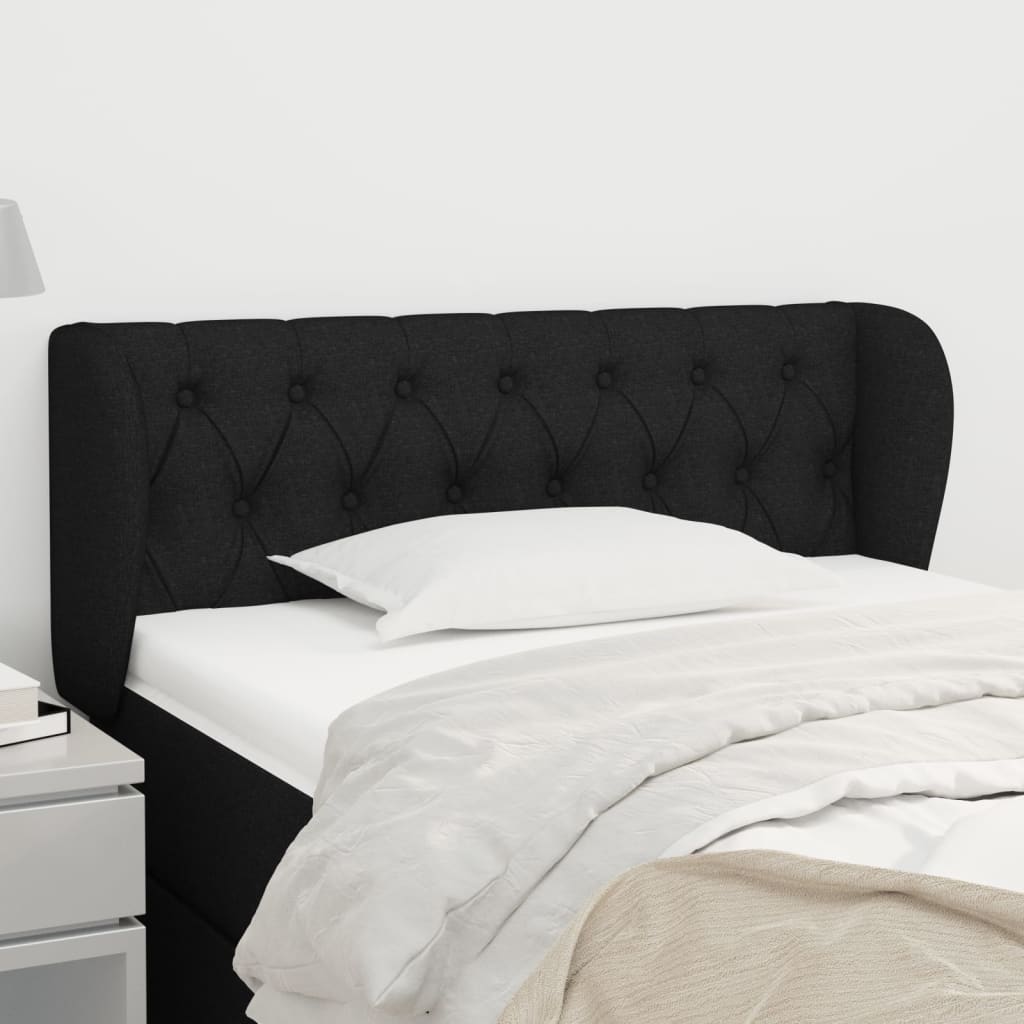 vidaXL Hoofdbord met randen 83x23x78/88 cm stof lichtgrijs