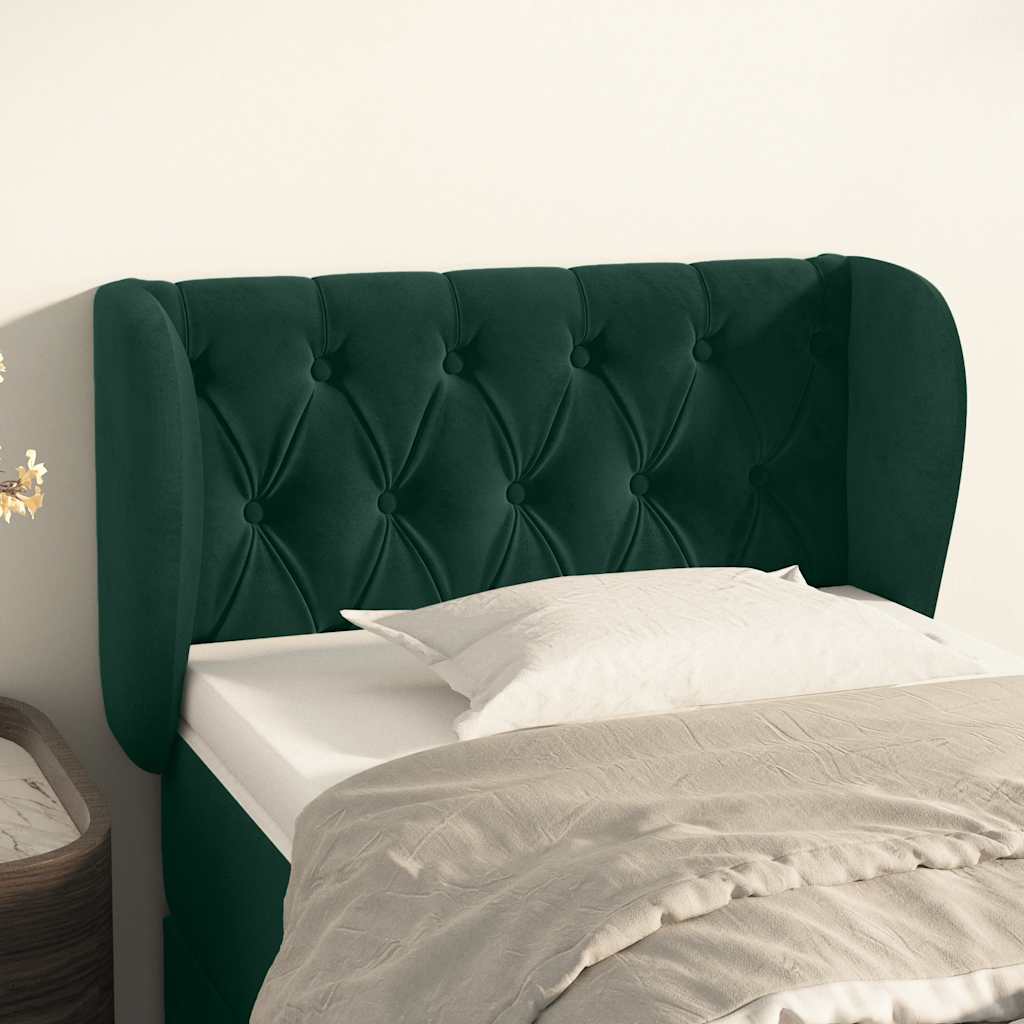vidaXL Hoofdbord met randen 83x23x78/88 cm fluweel lichtgrijs