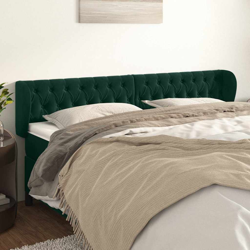 vidaXL Hoofdbord met randen 83x23x78/88 cm fluweel lichtgrijs
