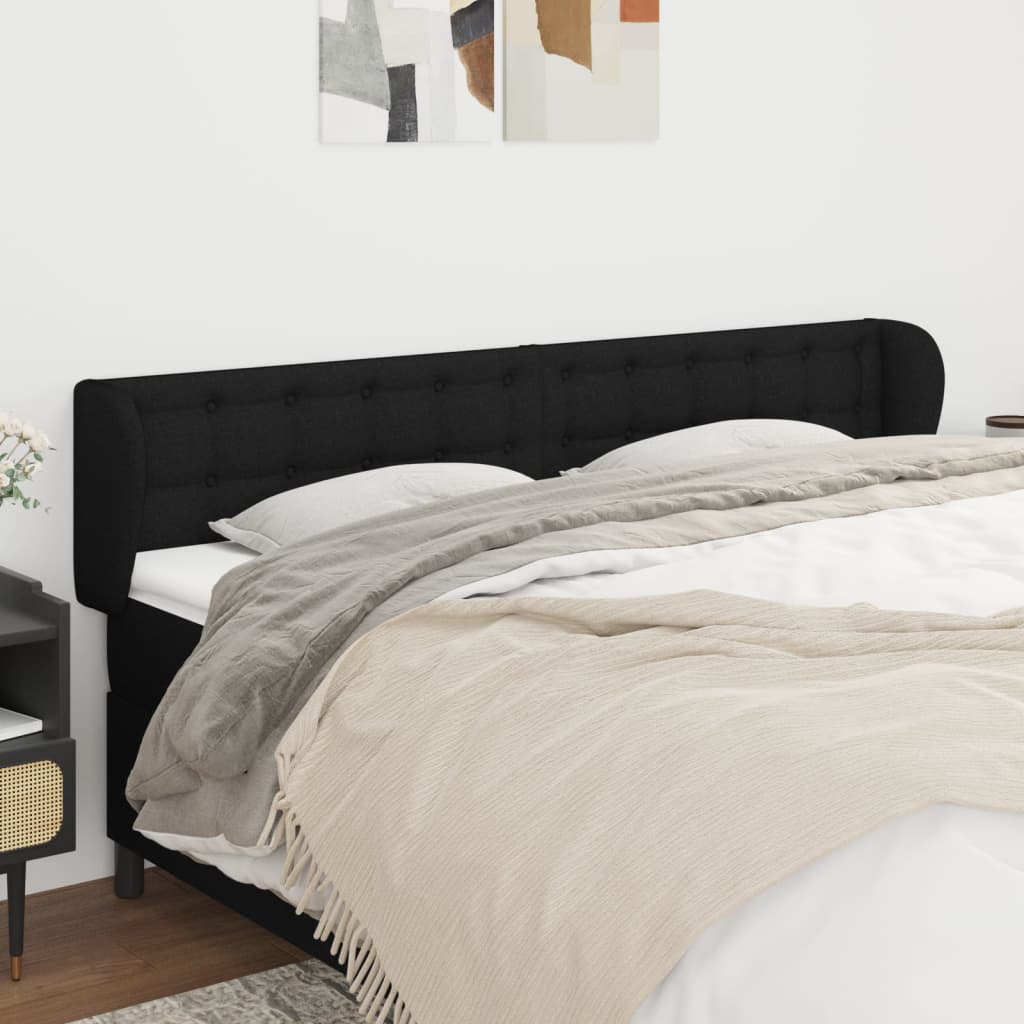 vidaXL Hoofdbord met randen 83x23x78/88 cm stof lichtgrijs
