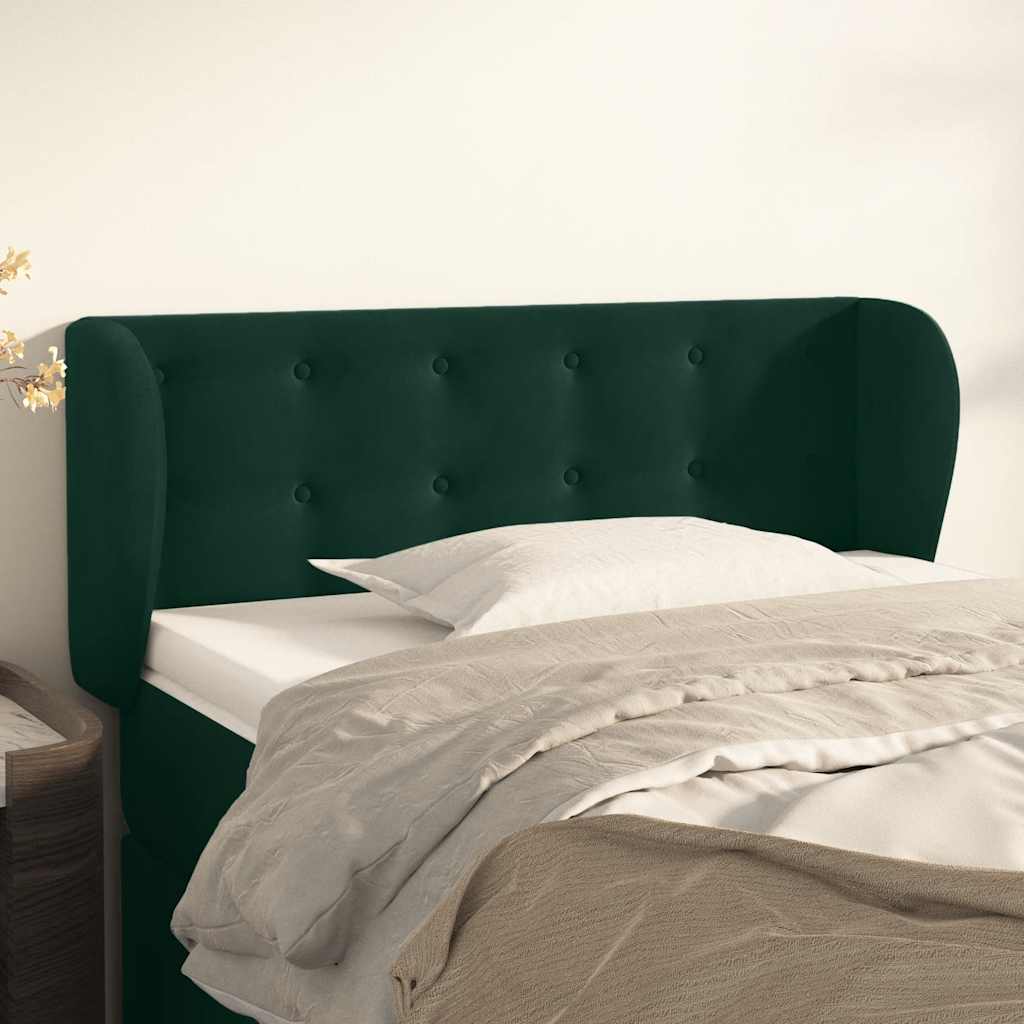 vidaXL Hoofdbord met randen 83x23x78/88 cm fluweel lichtgrijs