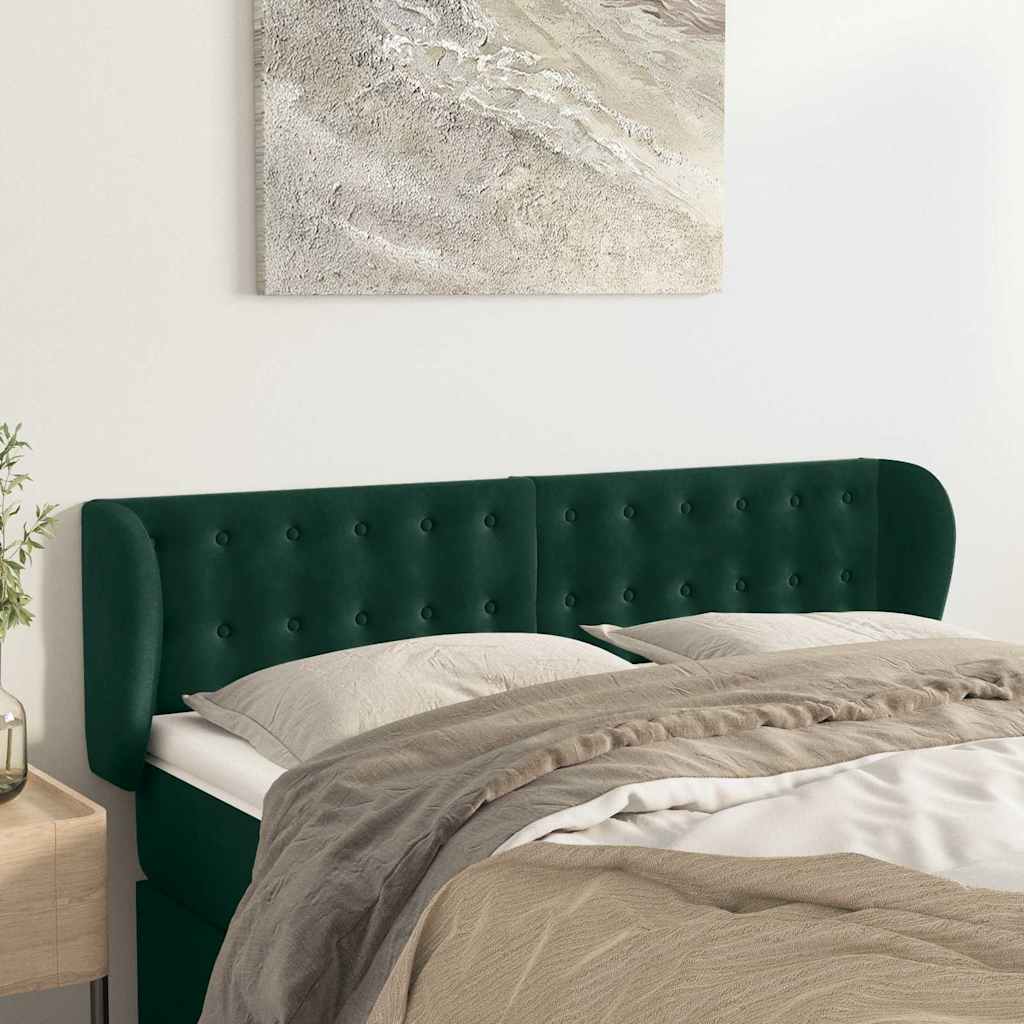vidaXL Hoofdbord met randen 83x23x78/88 cm fluweel lichtgrijs