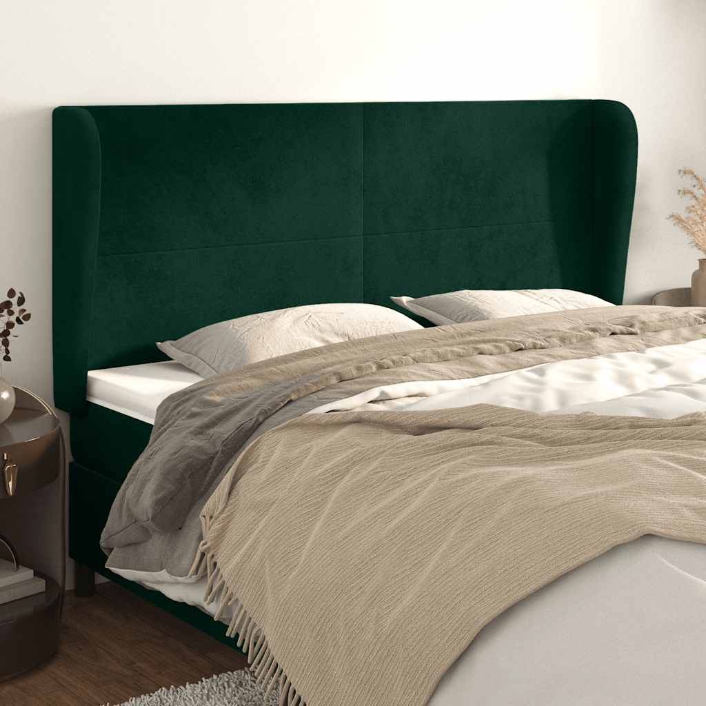 vidaXL Hoofdbord met randen 83x23x78/88 cm fluweel lichtgrijs