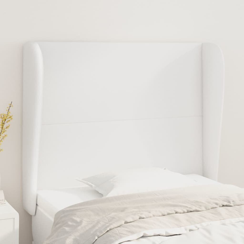 vidaXL Headboard with Edges 83x23x78/88 cm Faux Leather Black
