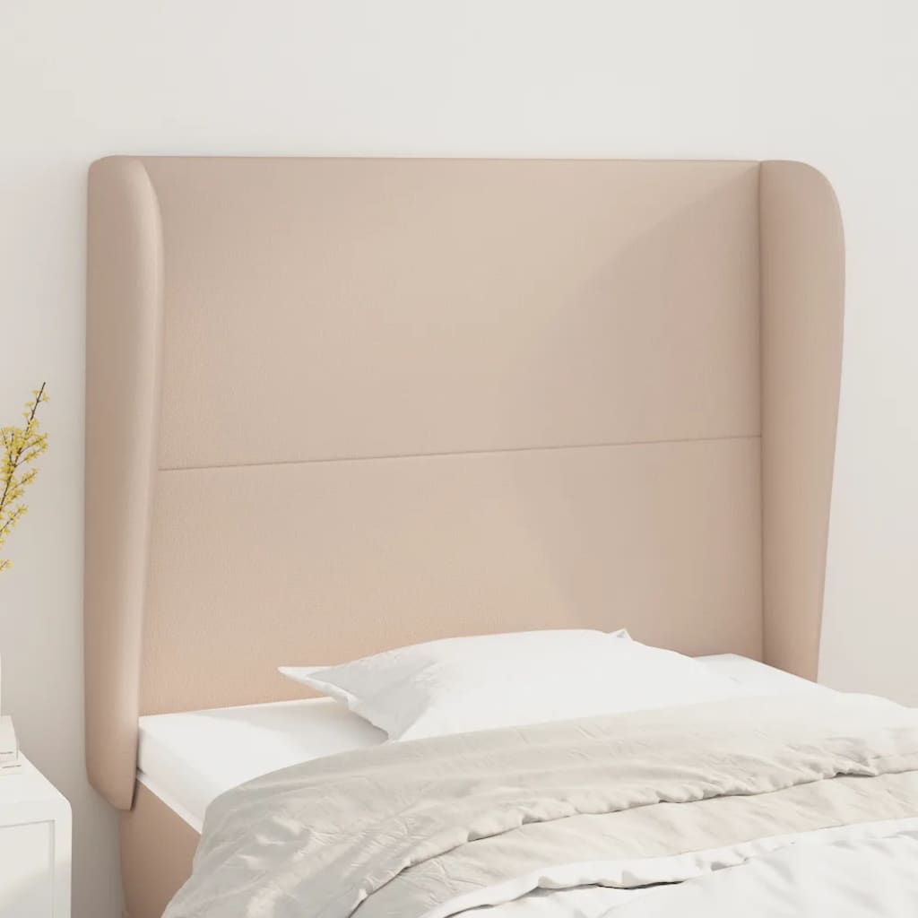 vidaXL Headboard with Edges 83x23x78/88 cm Faux Leather Black