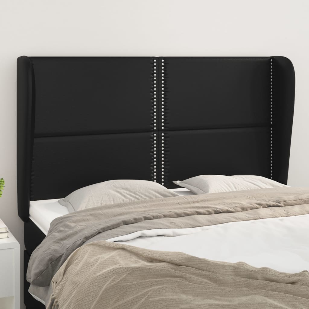 vidaXL Hoofdbord met randen 83x23x78/88 cm kunstleer zwart