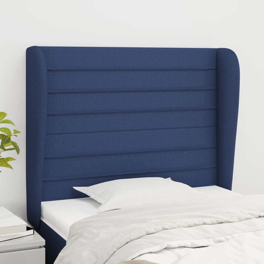 vidaXL Hoofdbord met randen 83x23x78/88 cm stof lichtgrijs
