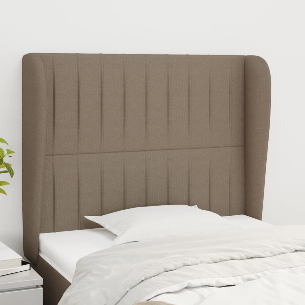vidaXL Hoofdbord met randen 83x23x78/88 cm stof lichtgrijs