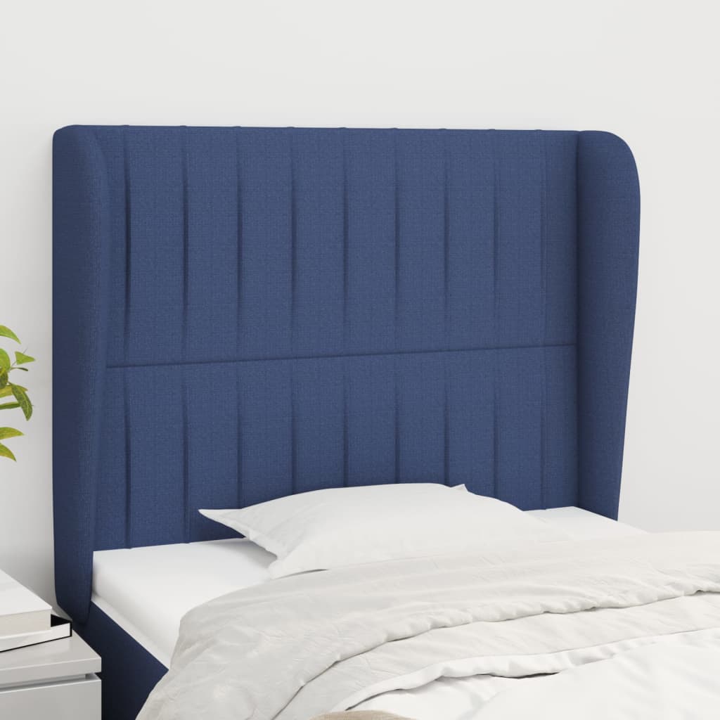 vidaXL Hoofdbord met randen 83x23x78/88 cm stof lichtgrijs