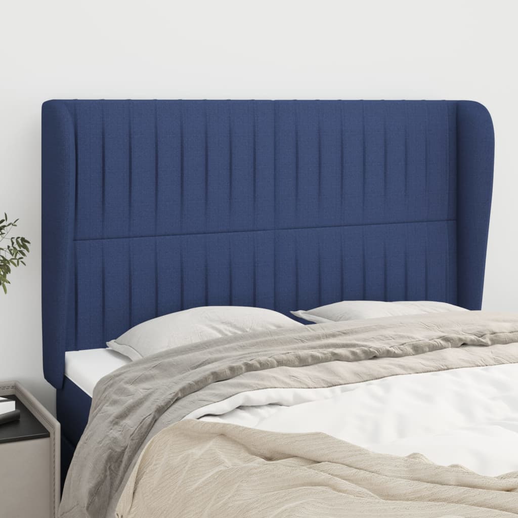 vidaXL Hoofdbord met randen 83x23x78/88 cm stof lichtgrijs