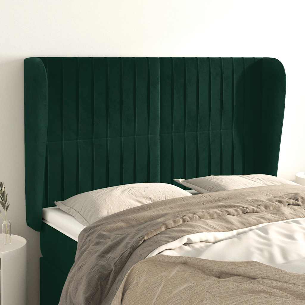 vidaXL Hoofdbord met randen 83x23x78/88 cm fluweel lichtgrijs
