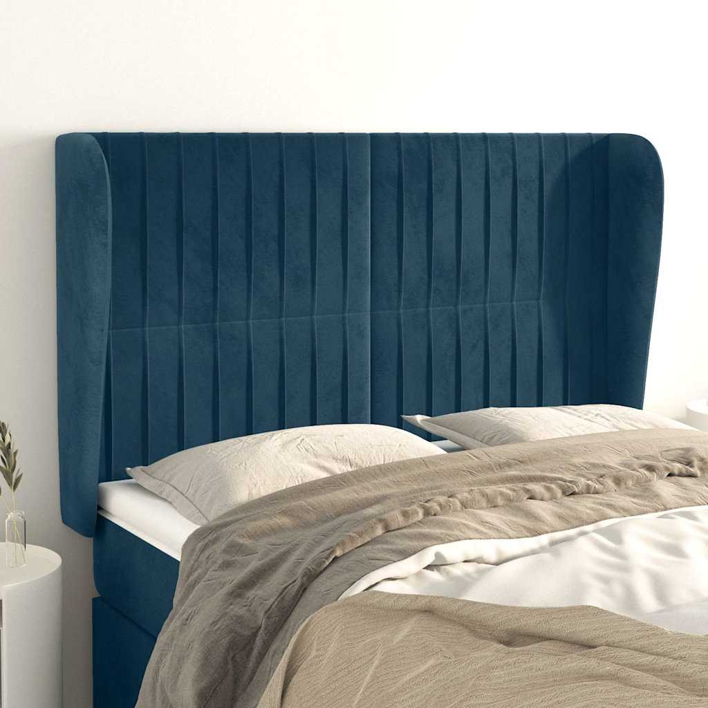 vidaXL Hoofdbord met randen 83x23x78/88 cm fluweel lichtgrijs