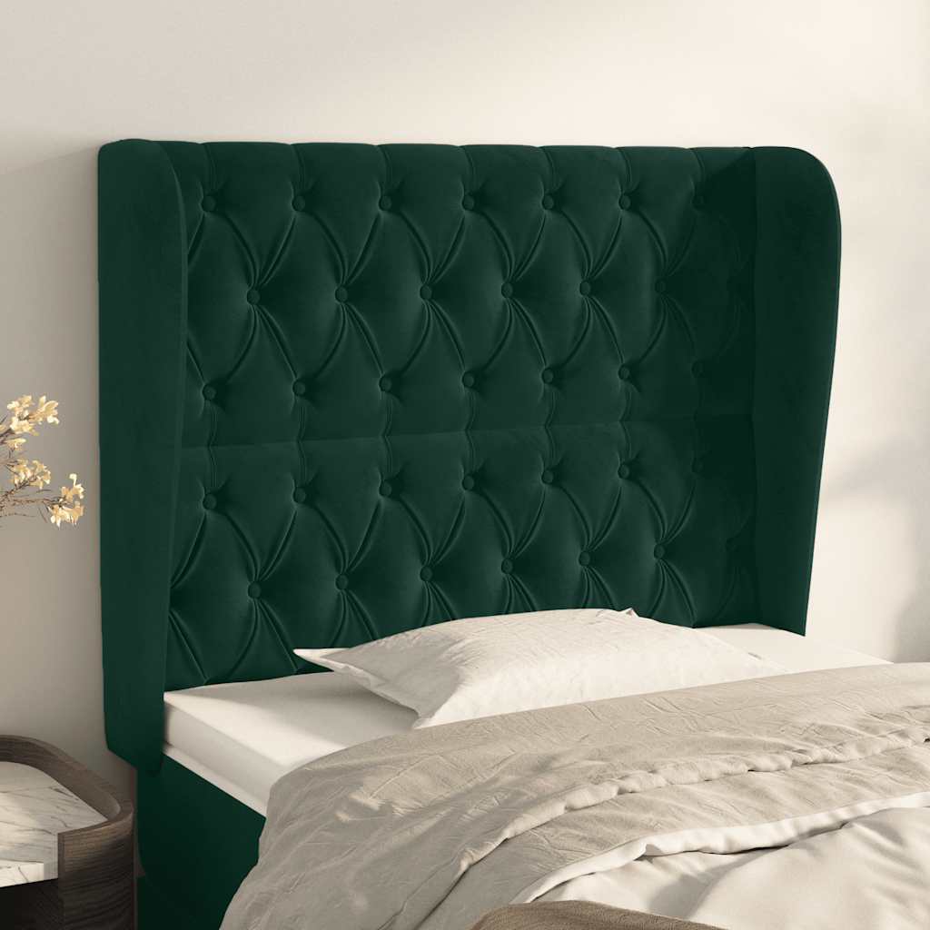 vidaXL Hoofdbord met randen 83x23x78/88 cm fluweel lichtgrijs