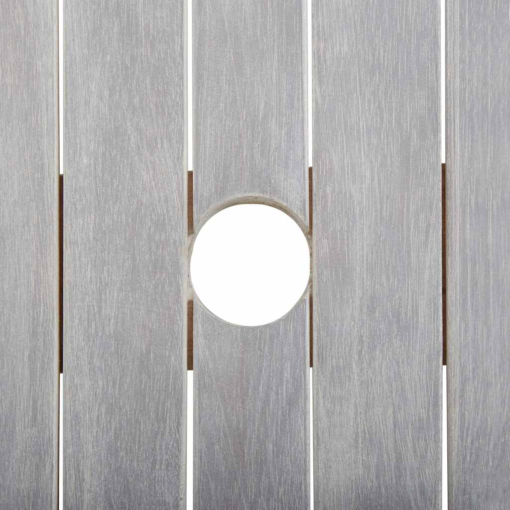 vidaXL Tuintafel 140x80x74 cm massief acaciahout greywash