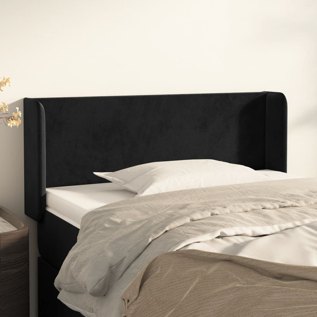 vidaXL Headboard with Edges 83x16x78/88 cm Velvet Light Gray