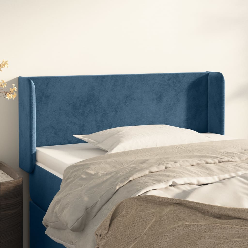 vidaXL Headboard with Edges 83x16x78/88 cm Velvet Light Gray