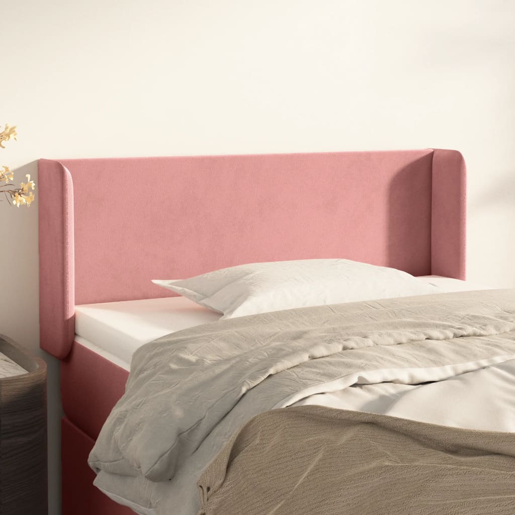 vidaXL Headboard with Edges 83x16x78/88 cm Velvet Light Gray
