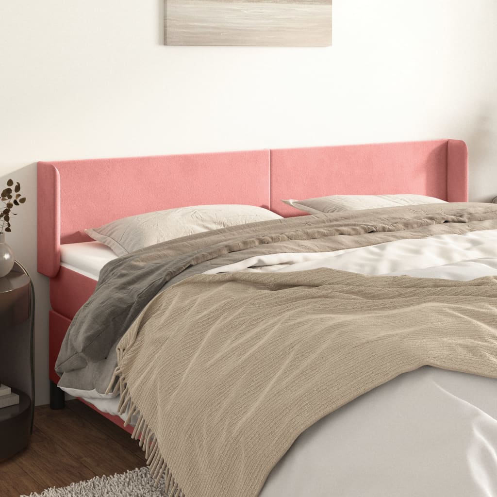 vidaXL Headboard with Edges 83x16x78/88 cm Velvet Light Gray