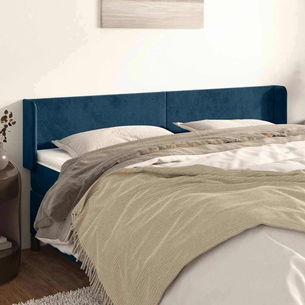 vidaXL Headboard with Edges 83x16x78/88 cm Velvet Light Gray