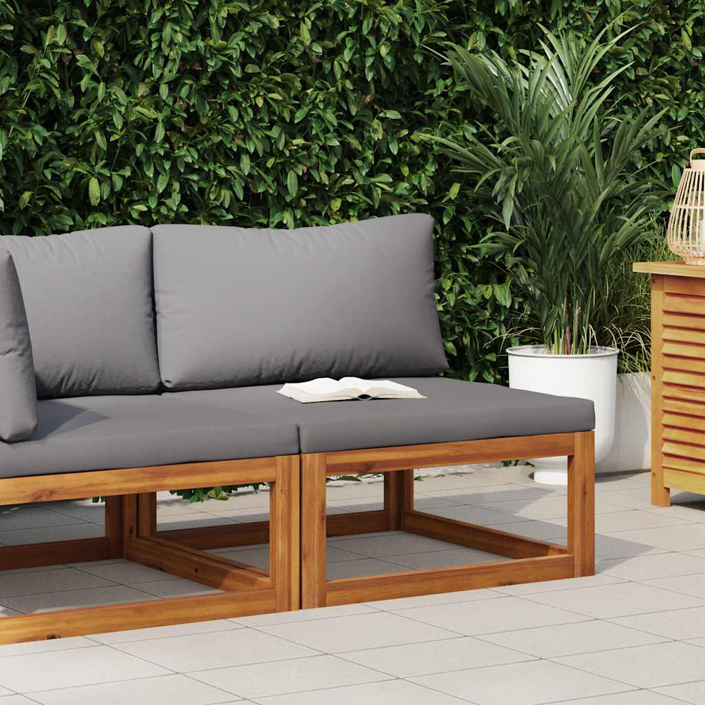 vidaXL Corner Sofas 2 pcs with cushions sectional dark grey