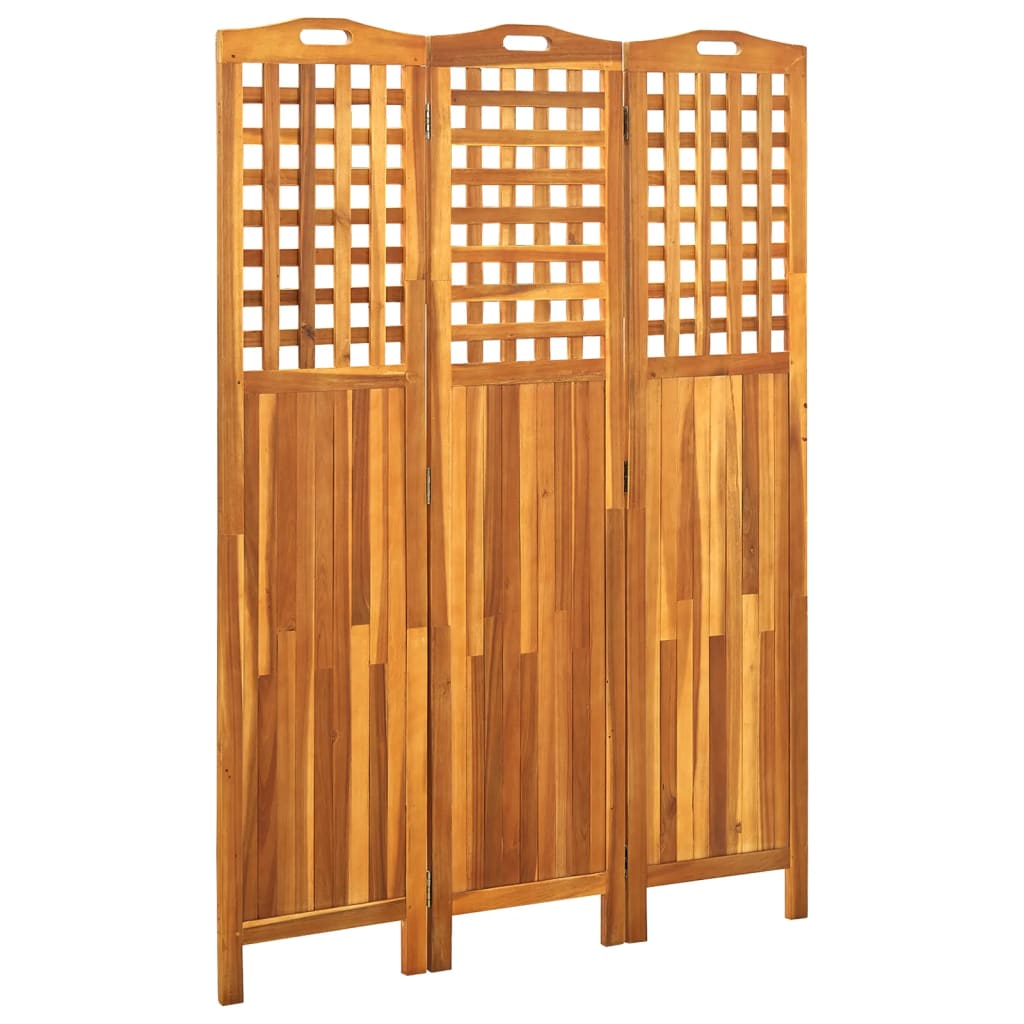 vidaXL Kamerscherm met 3 panelen 121x2x170 cm massief acaciahout