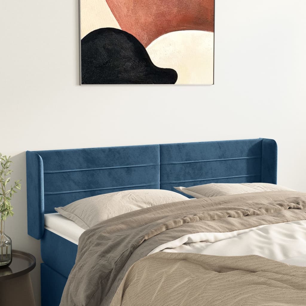 vidaXL Hoofdbord met randen 83x16x78/88 cm fluweel lichtgrijs