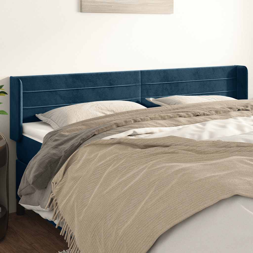 vidaXL Hoofdbord met randen 83x16x78/88 cm fluweel lichtgrijs