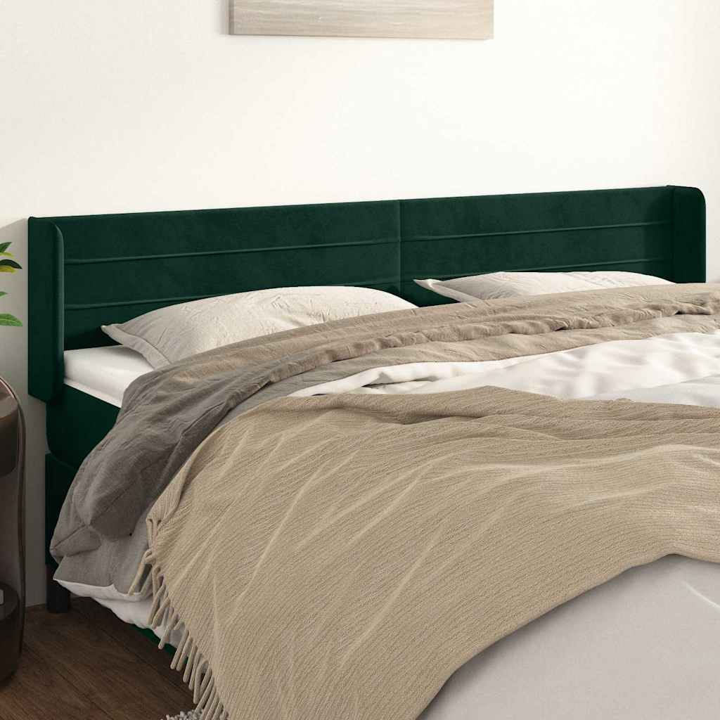 vidaXL Hoofdbord met randen 83x16x78/88 cm fluweel lichtgrijs